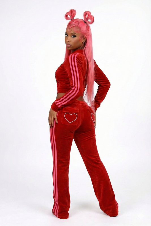 Pretty crush velour set